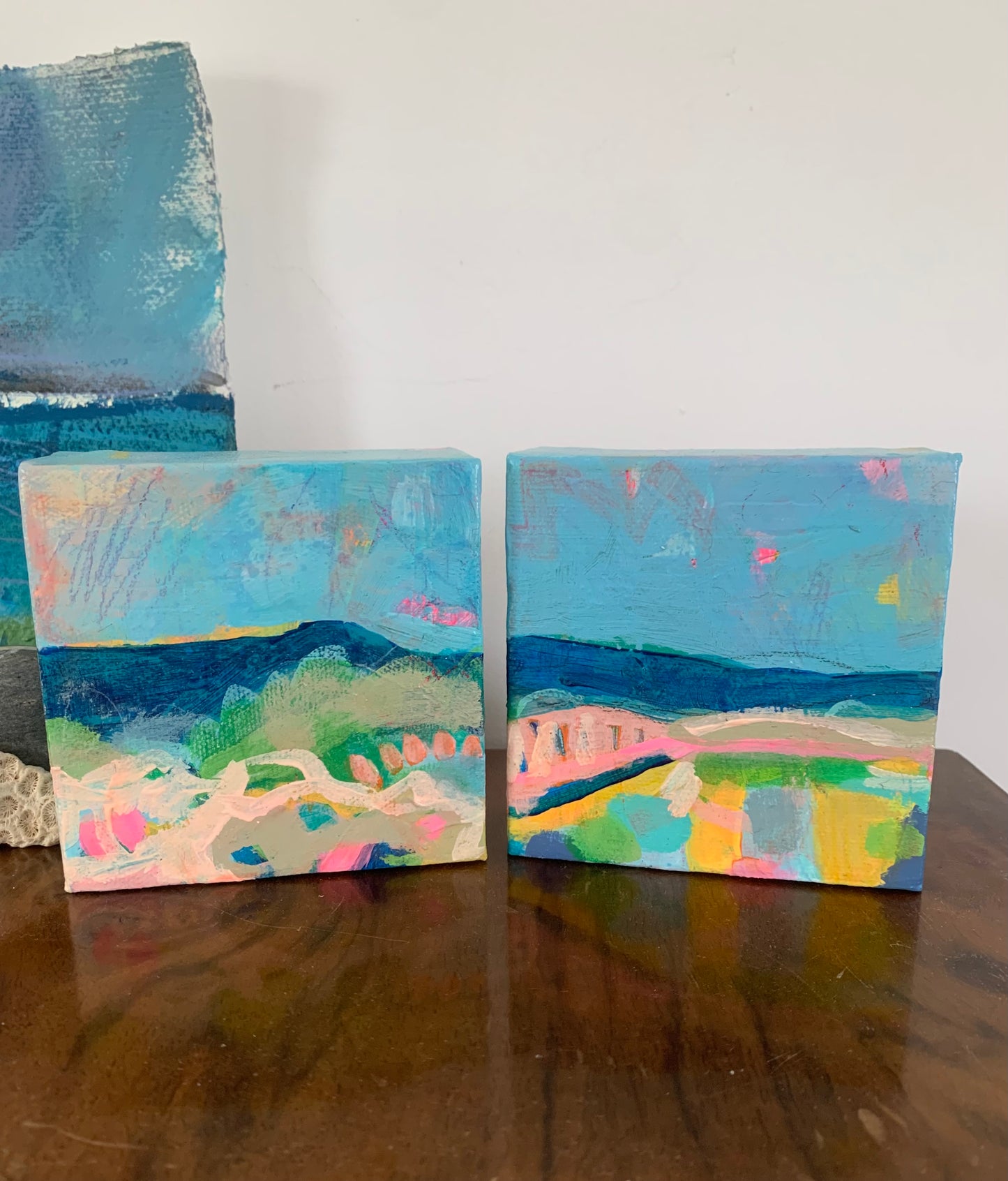 Art - To Sea, original mixed media painting on box canvas