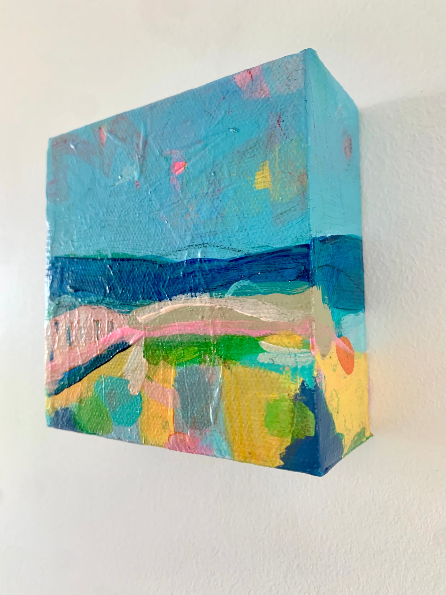 Art - To Sea, original mixed media painting on box canvas