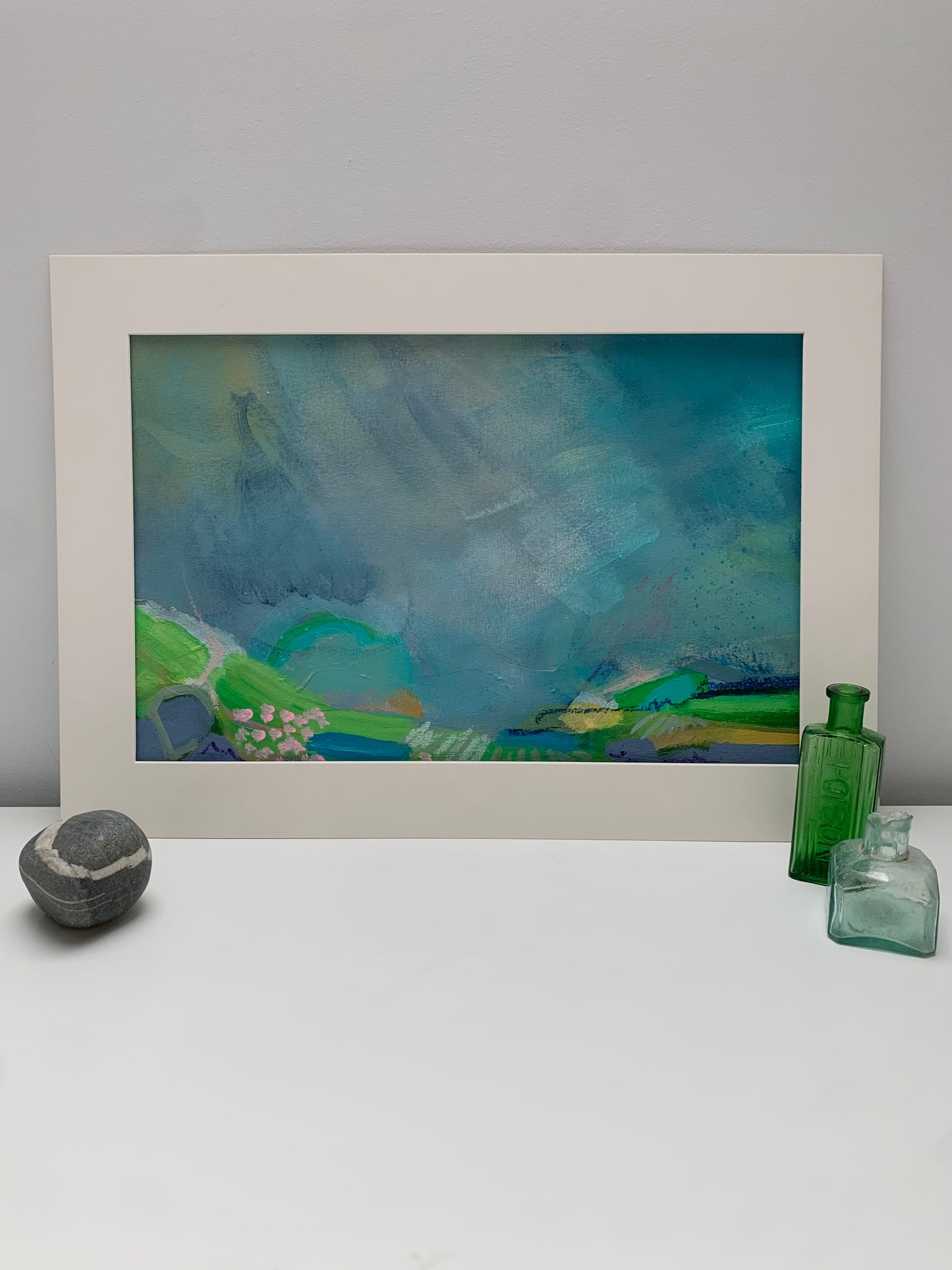 Art - Into Green, atmospheric landscape painting