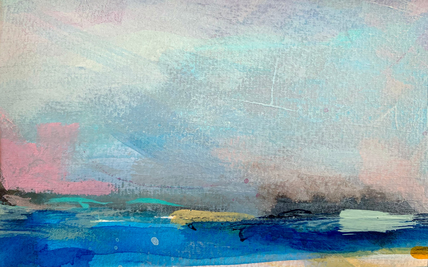 mixed media seascape painting