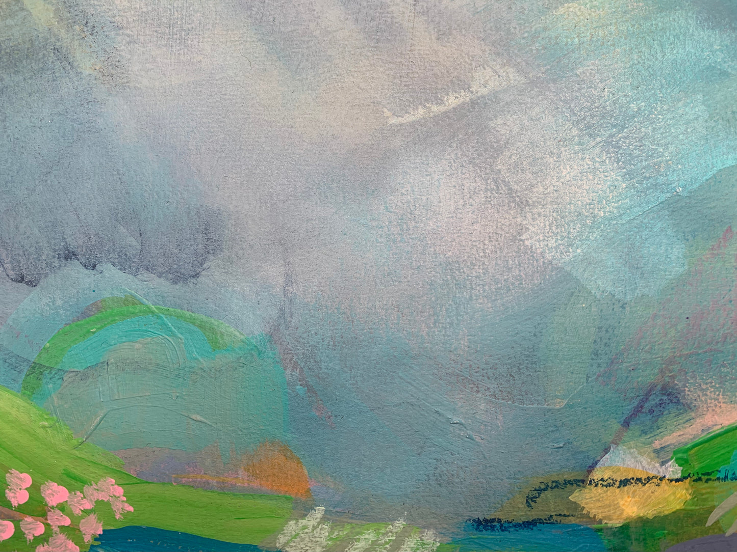Art - Into Green, atmospheric landscape painting