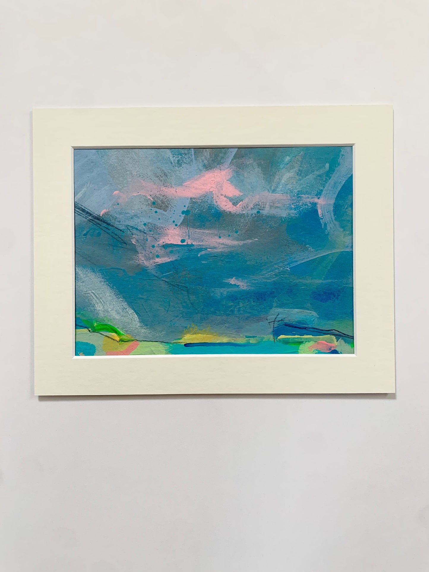 Z Distant Gorse - mixed media painting