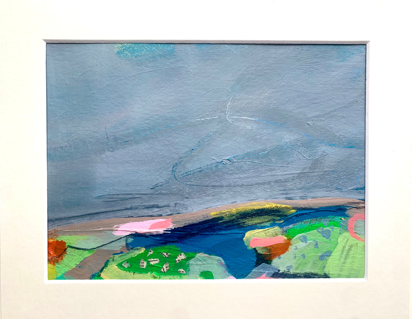 Z Moody Sky - mixed media painting