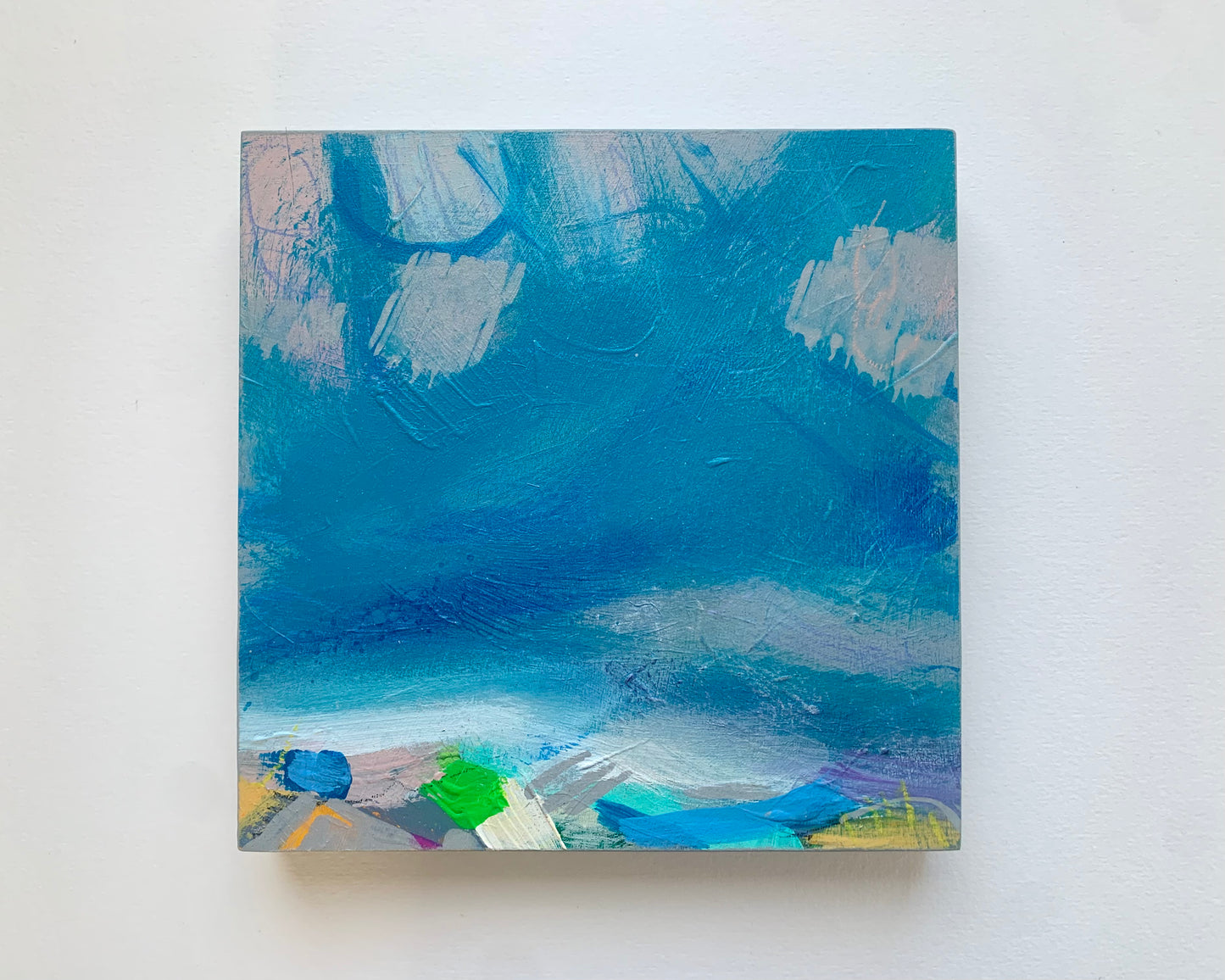 Art - Under Blue Sky, original mixed media painting