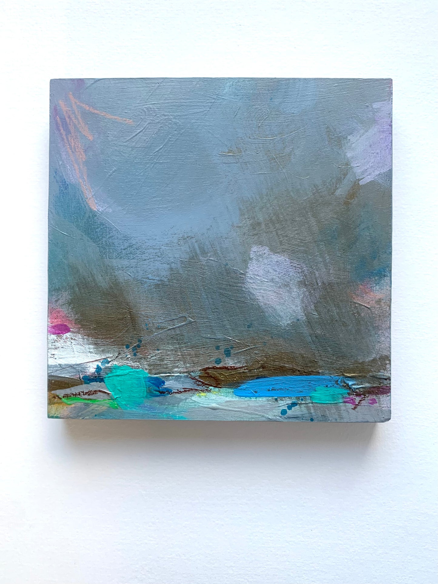 Art - Rain, original mixed media painting