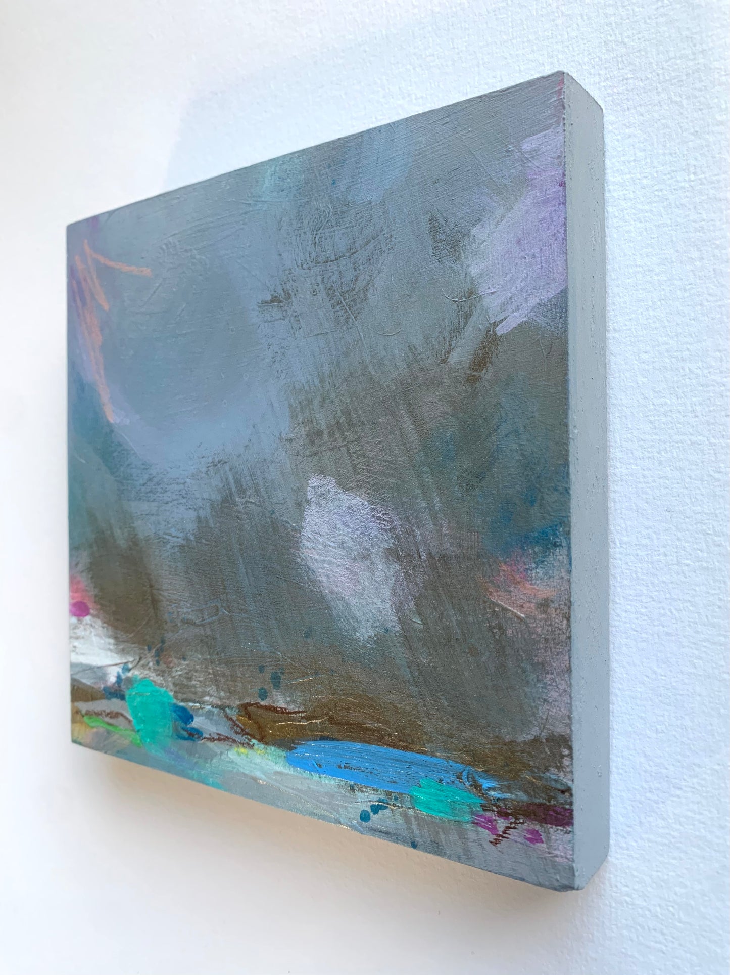Art - Rain, original mixed media painting