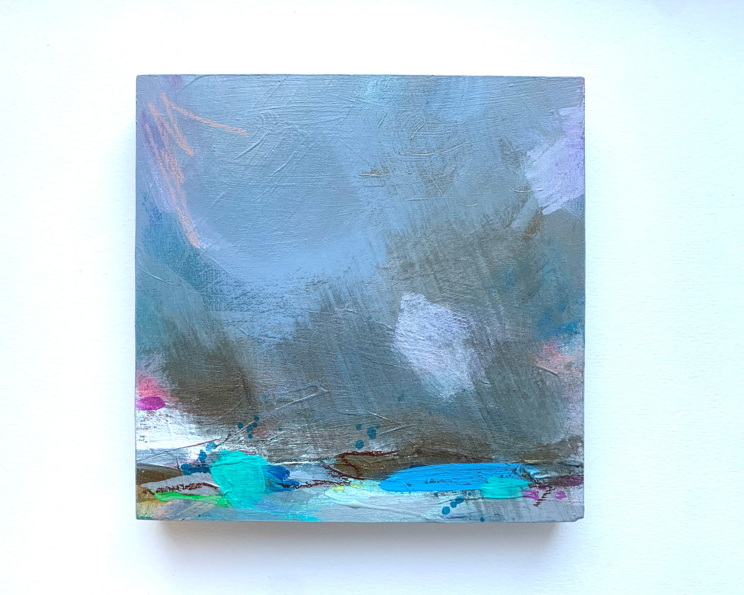 Art - Rain, original mixed media painting