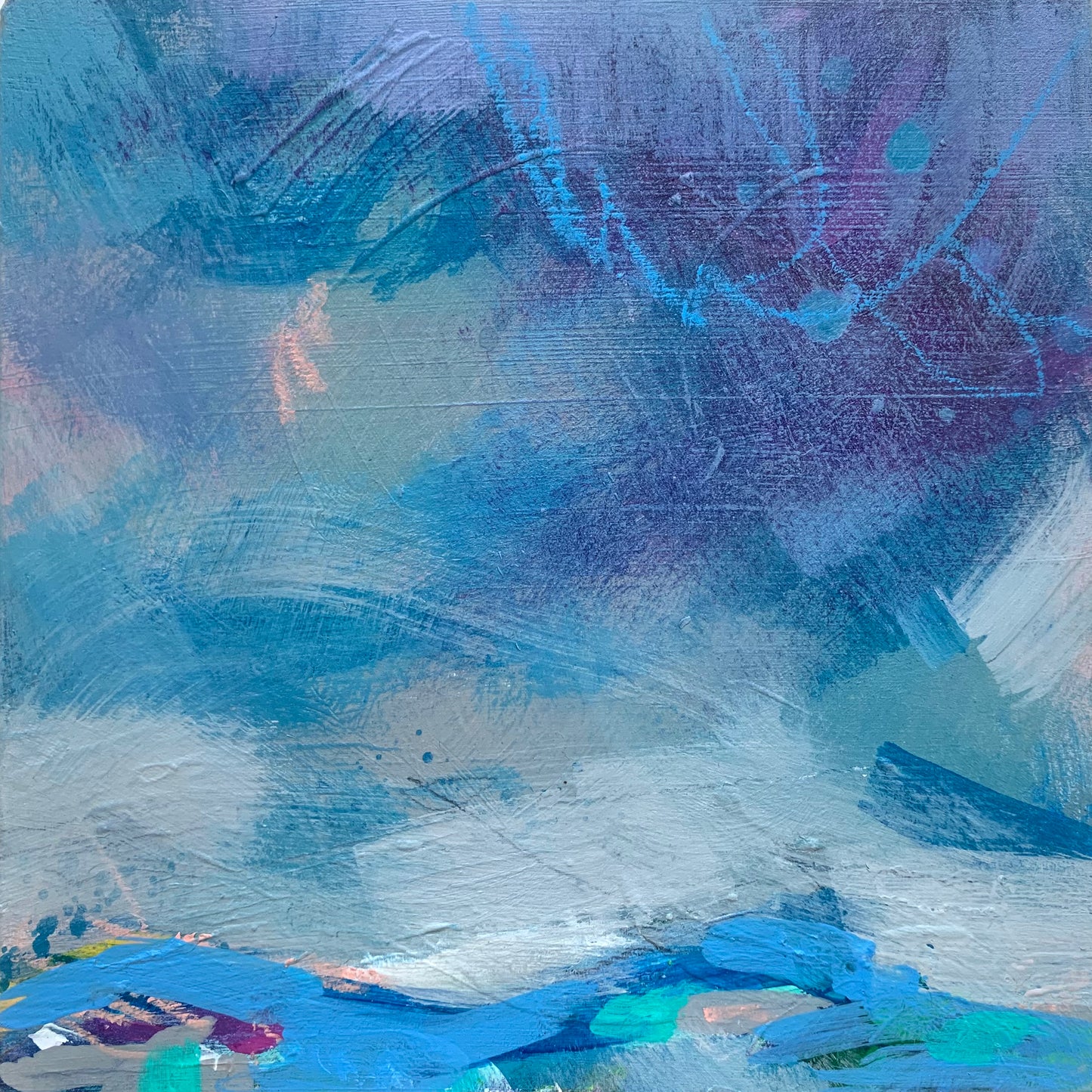 Art - Whirleygig, original mixed media painting
